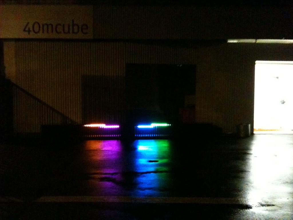 En stationnement dans la cours de 40mcube, 2011, Rennes.